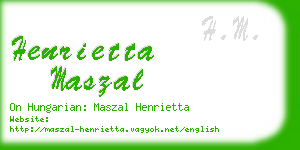 henrietta maszal business card